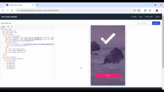 My online HTML editor in action